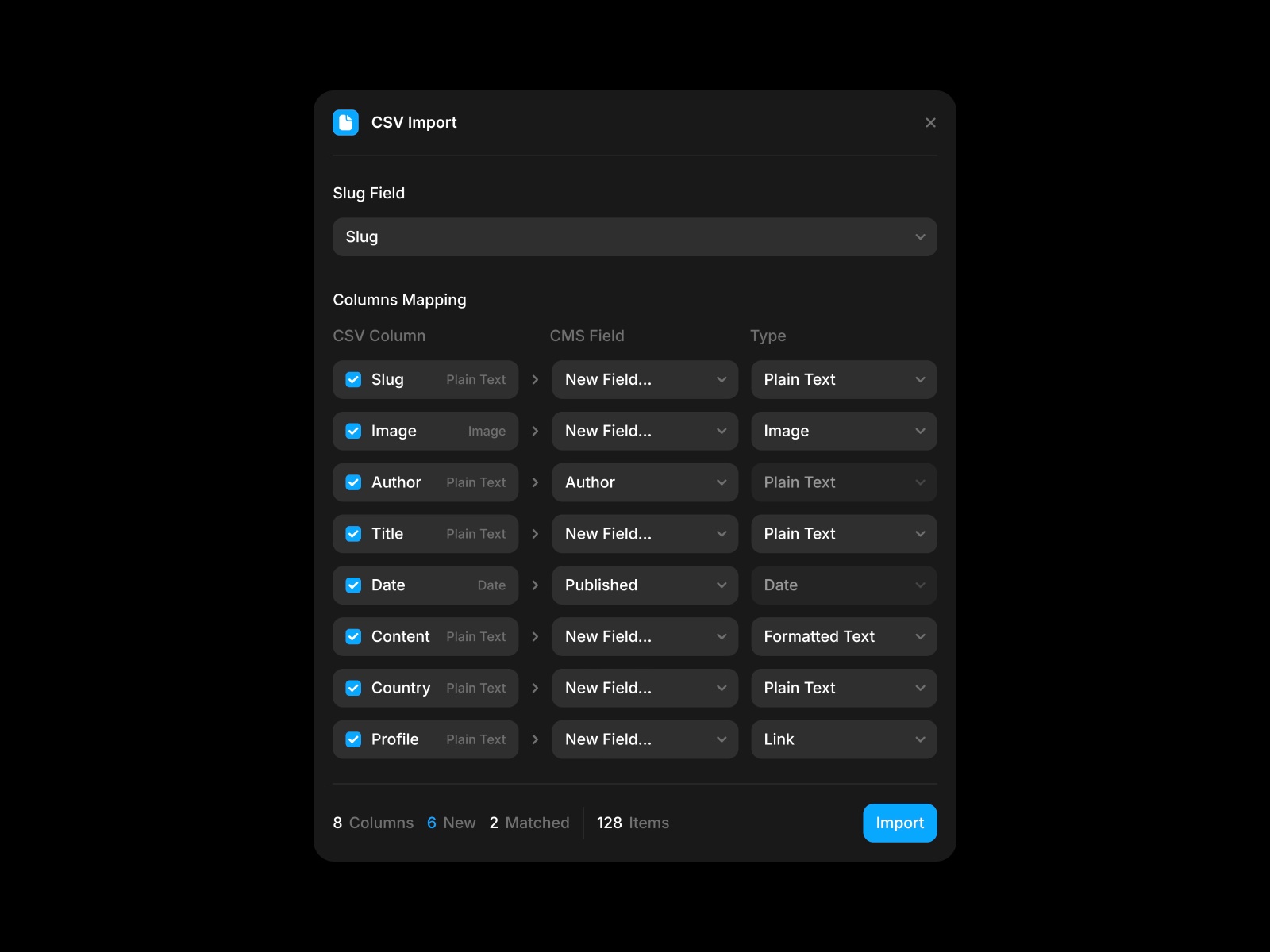 CSV Import