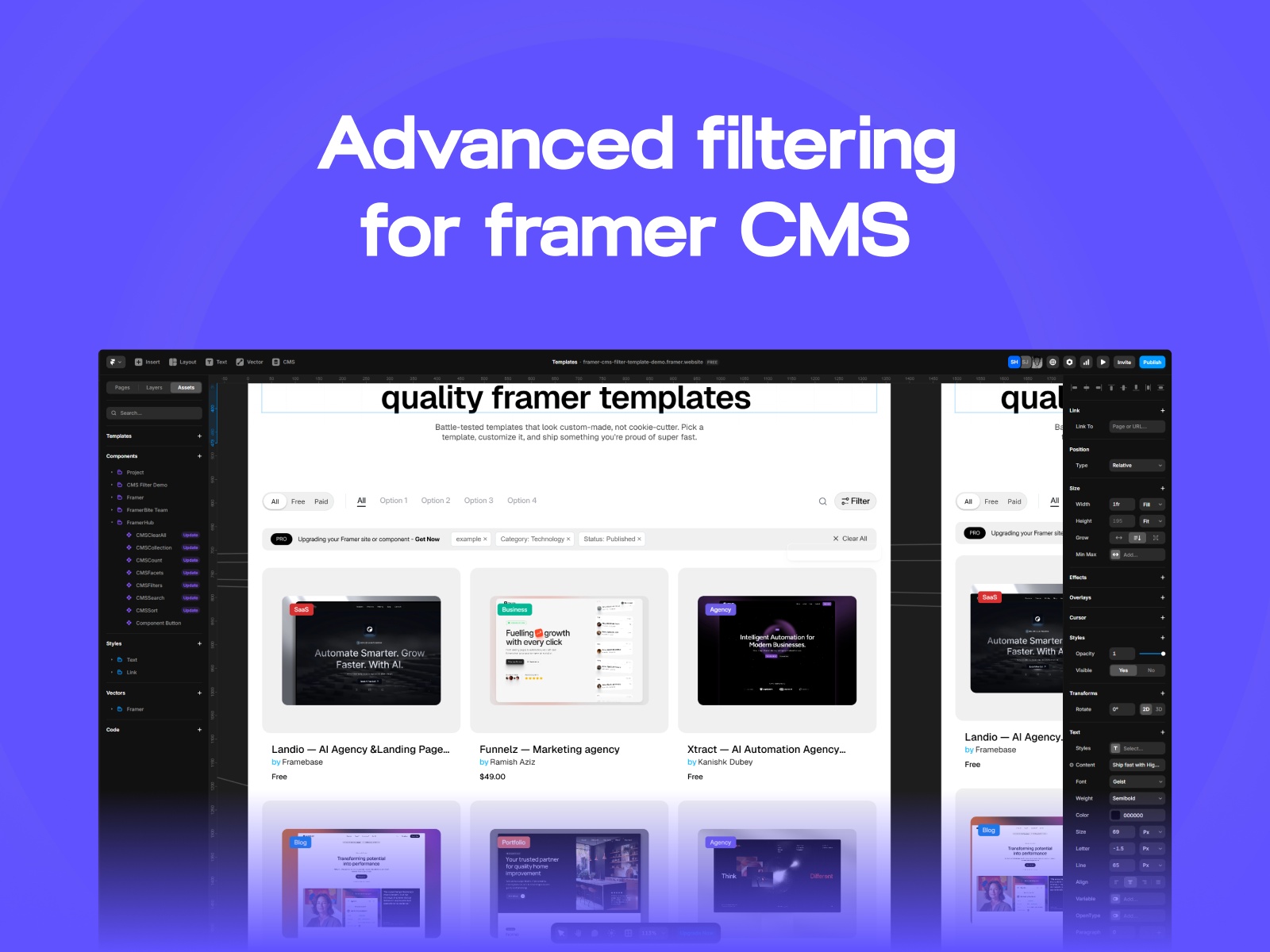 Framer CMS Filter