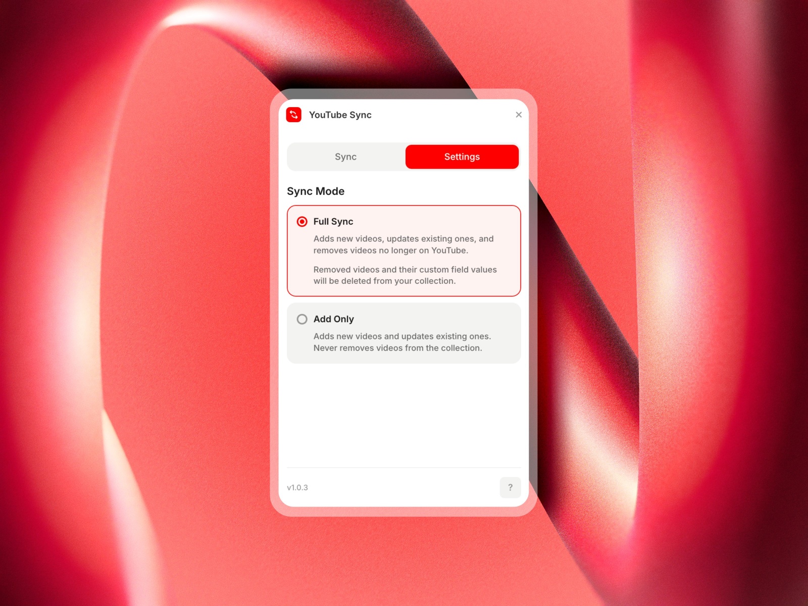 YouTube Sync