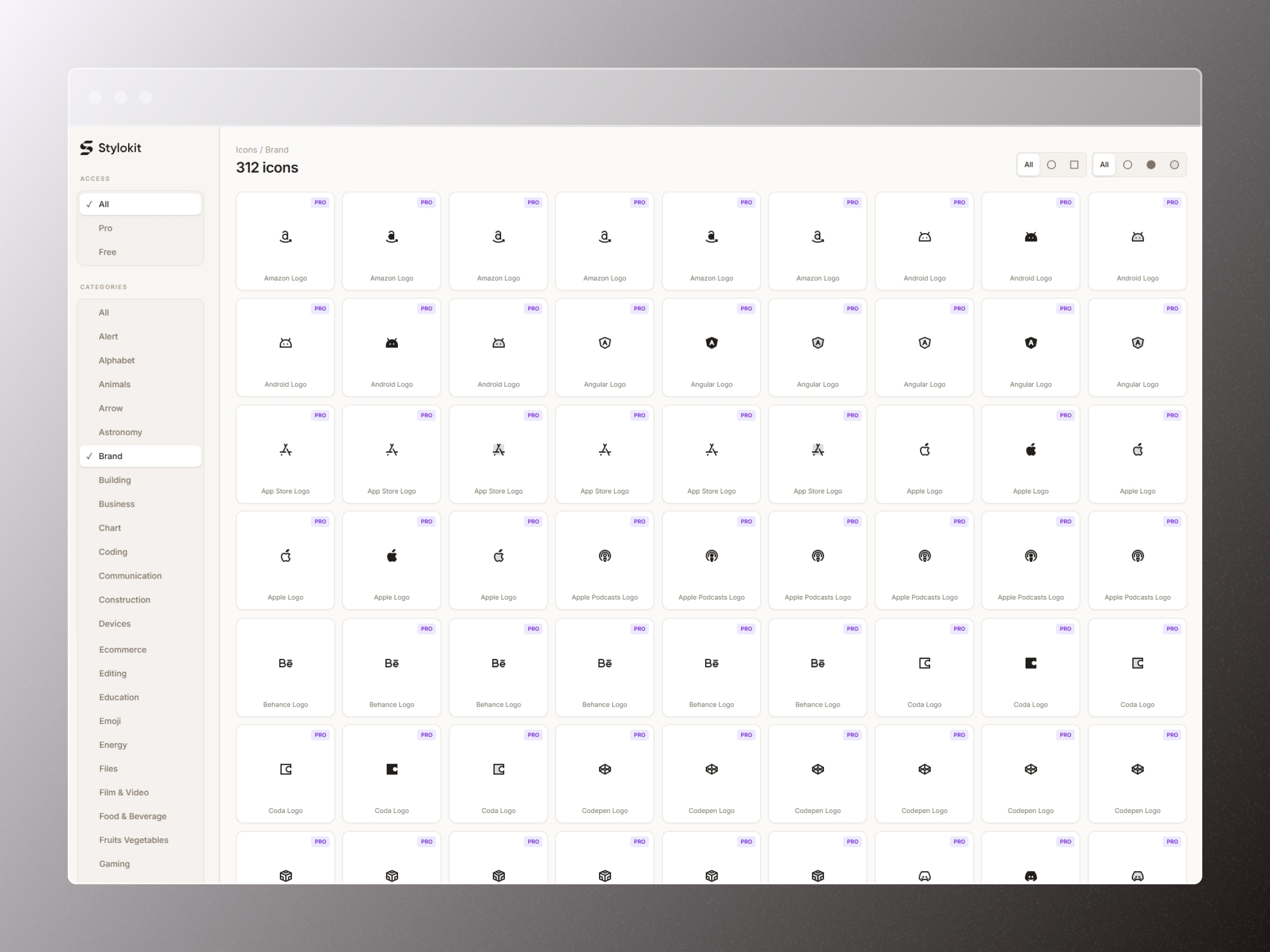 I made the original Stylokit icon set a while ago, and over the last month I’ve been working on the React version and its own icon library website. Both are finally live. You can try the free icons, download the React version from the site, or get it from GitHub. I’ll be adding new icons every week. http://icons.stylokit.com